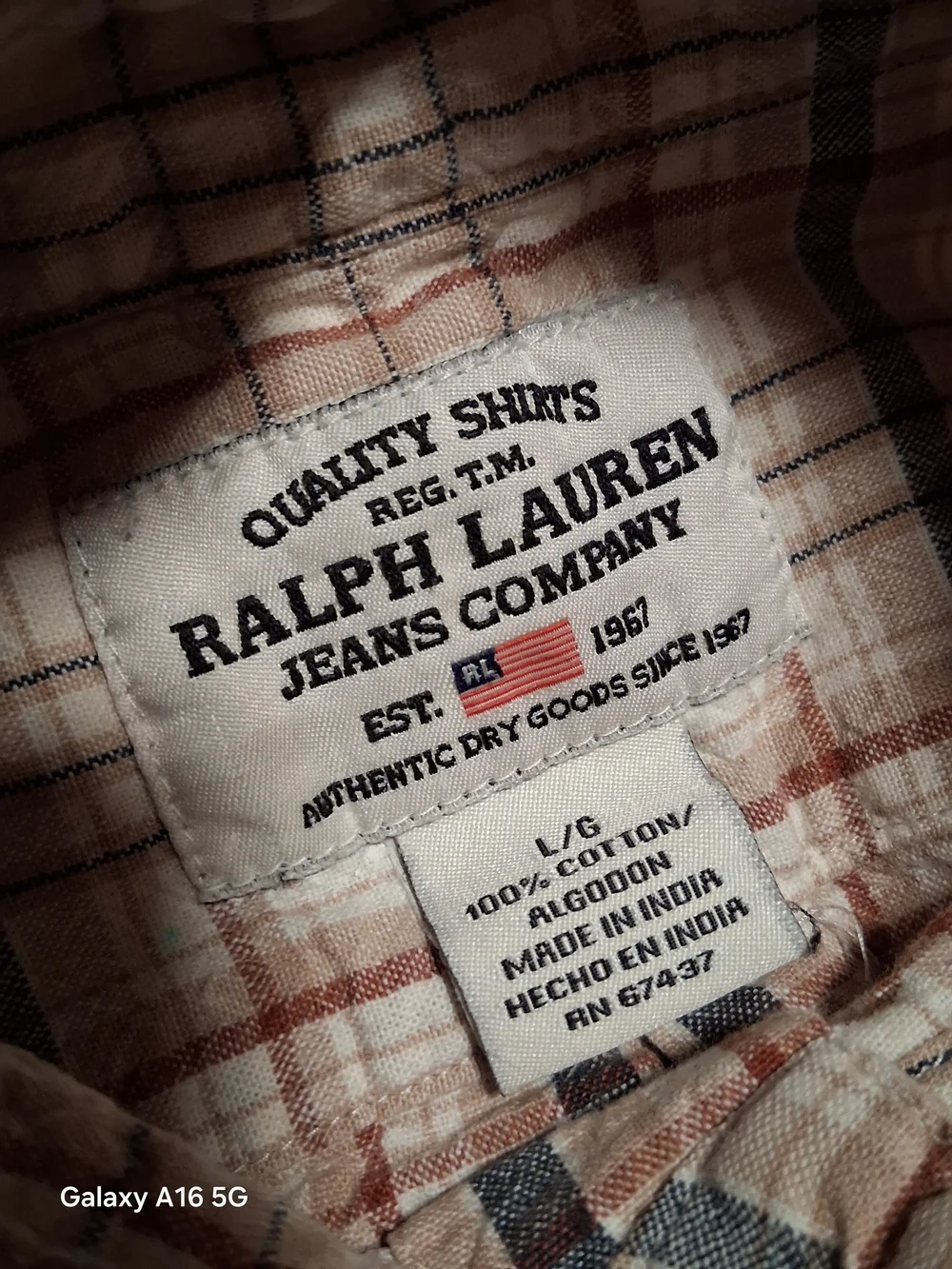 Polo by Ralph Lauren Beige Plaid Button-Down Shirt